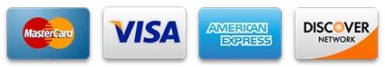 Accepted payment cards: Mastercard, Visa, American Express, Discover